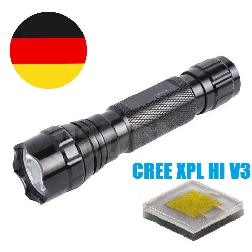 Linterna LED Gatzetec WF-501B CREE XPL HI V3 extremadamente brillante nueva - Imagen 1 de 1