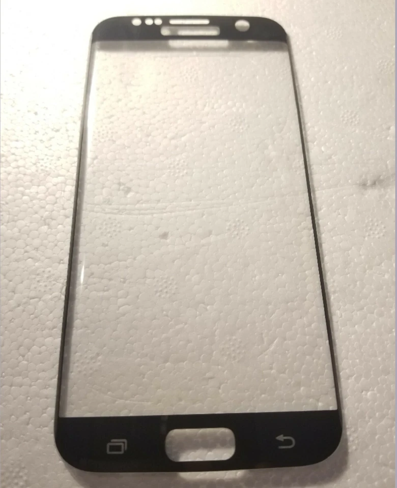 Couvercle Écran Verre Protection Samsung Galaxy S7 Edge Neuf Noir.  - Photo 1/1