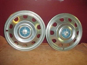 Airstream 15" Pair (2) Hubcaps Wheel Covers 1967-88 Camper Travel Trailer RV - Picture 1 of 7