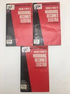 Lot of 3 Monarch Notes: Eugene O' Neill's Mourning Becomes Electra - Picture 1 of 8