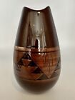 Glossy Native American Sioux Pottery Vase Signed L Red Elk SP RC SD