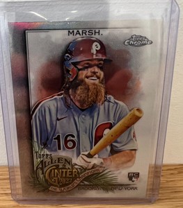 BRANDON MARSH CHROME ROOKIE REFRACTOR!! 2022 ALLEN AND GINTER -  PHILLIES RC
