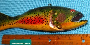 DFD DAVID PERKINS DFD Trout SPEARING DECOY ICE FISH Excellent - Bild 1 von 8