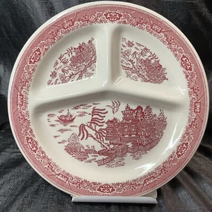 Vintage Pink Willow Divided Plate By Royal China 11” - Picture 1 of 8