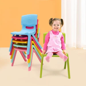 6 Pack Colorful Plastic Stackable School Chair with 11'' Seat Height Kids Chair - Picture 1 of 22