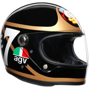 AGV X3000 Barry Sheene Black / Gold Motorcycle Motorbike Helmet - Picture 1 of 5