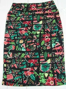 Lularoe Women's Cassie Black with Green & Red Floral Size Small NWT - Picture 1 of 3