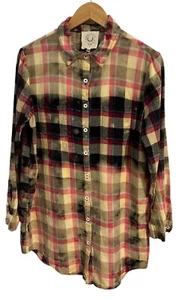 Fantastic Fawn Women’s Flannel Tunic Shirt Medium - Picture 1 of 9
