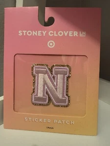 NEW Stoney Clover Lane x Target Letter N Sticker Patch Pink Gold Glitter Spring - Picture 1 of 2