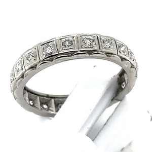 18K 750 White Gold Memory 0,60 Ct Diamond Ring Unikat RG 59 Diamant Vollmemory - Bild 1 von 24