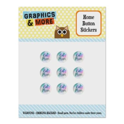 Cat Mom Colorful Home Button Stickers Fit Apple iPhone - Image 1 of 3