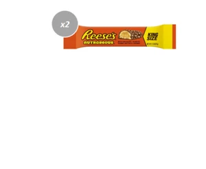 909506 2 x 87g BARS REESE'S REESES NUTRAGEOUS MILK CHOC PB & CARAMEL KING SIZE - Imagen 1 de 1
