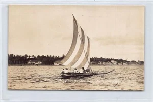 Philippines - Moro fishing boat - REAL PHOTO - Publ. Aurora Studio - Picture 1 of 2