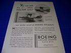 1931 BOEING MODEL 204 BOAT "YOU CAN STILL FLY IT...".1-PAGE SALES AD (500FF)