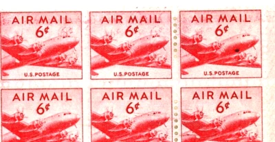 EFO C39 "GHOST" 6c FROM HEAVY INKING IN MARGIN STRIP OF TEN - Image 1 of 2