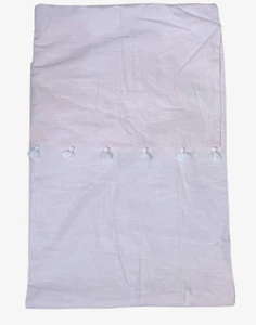 Pottery Barn Kids Verdunkelung Vorhang Panel Leinen Baumwolle 44" x 63" rosa Quasten a26 - Bild 1 von 4