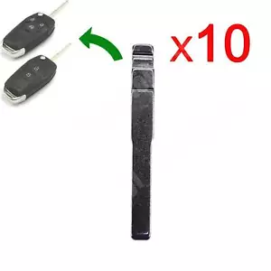 10x Uncut Remote Flip Folding Key Blade For Ford Fusion F-150-250 Explorer HU101 - Picture 1 of 3