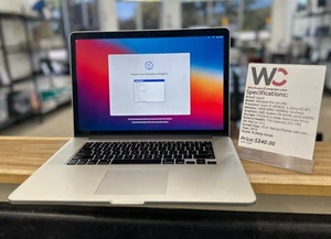Apple Macbook Pro (A1398) Core i7 4870H 16GB DDR3, AMD Radeon R9 M370X 512GB SSD - Imagen 1 de 9
