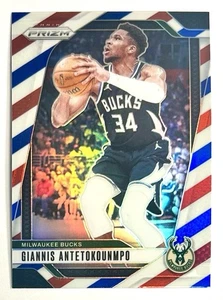 2024-25 Prizm Giannis Antetokounmpo RWB Prizm Refractor SP #85 Red White & Blue - Picture 1 of 12