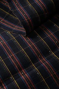 Japanese Fabric Cotton Vintage Kimono Antique Indigo Blue SHIMA 61.4"/KIC34/115 - Picture 1 of 10