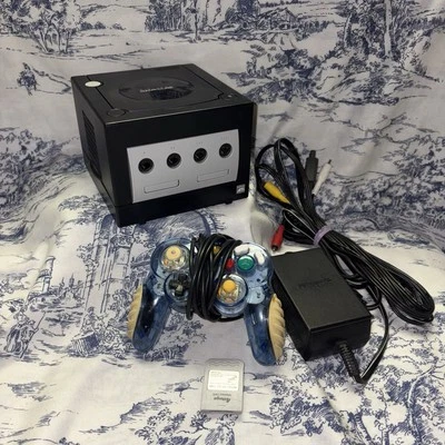 Nintendo DOL-101 Black GameCube Console With Cords And Mad Catz Controller - Image 1 of 4