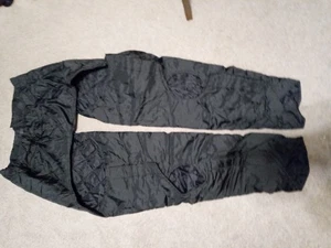 Vintage Liner Pants for Chaps Mens Lg Black Quilted Trouser - Picture 1 of 3