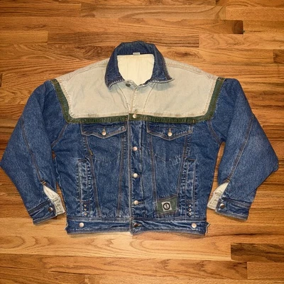 Vintage 90’s International Male Denim And Corduroy Moto Jacket Size Medium - Image 1 of 4