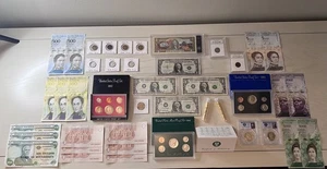 Estate sale Lot 90% Silver Mercury Dime PCGS Slabbed US Coin Proof Set 24K Gold - Picture 1 of 24