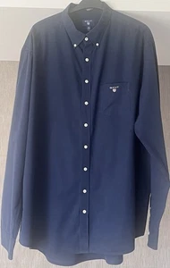 Gant 3XL "The Plain Broadcloth" dark navy blue shirt - Imagen 1 de 12