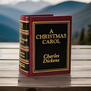 A Christmas Carol Charles Dickens Leather Miniature by Del Prado Complete Text - Picture 1 of 7