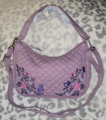 Bolso de Hombro Disney Vera Bradley La Bella y la Bestia Floral Bordado Acolchado  Foto 1 de 4