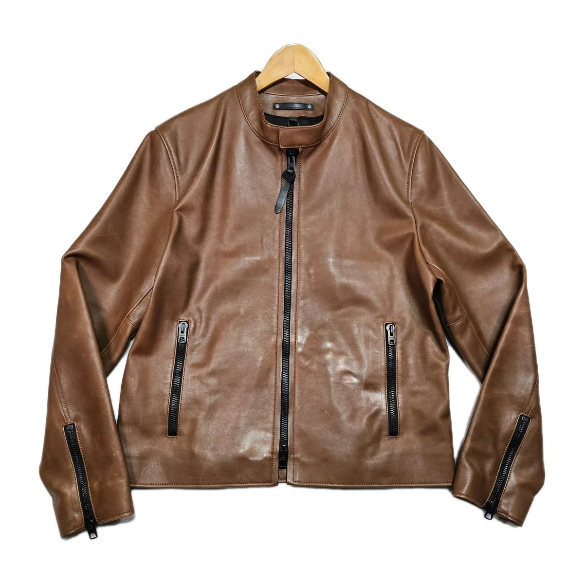 Coach Leather Outer Shell Brown Coats, Jackets & Vests for Men for