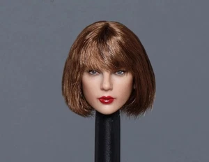 1/6 Female Singer Head Sculpt Short Hair for 12" PHICEN SUNTAN Figure Body Doll - Picture 1 of 2