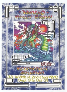 MIKIO / PHILLIP BROWN 1987 SHOW Postcard DRAGON - PSYCHEDELIC SOLUTION NYC - Picture 1 of 2