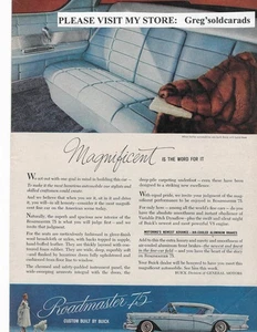 Original  1957 Buick Roadmaster 4 door hardtop vintage   print ad - Picture 1 of 1
