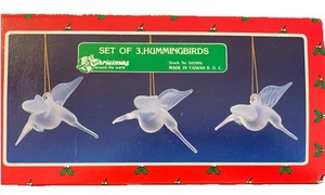 3 Milchglas Kolibri Ornament Weihnachten Around The World House of Lloyd - Bild 1 von 6