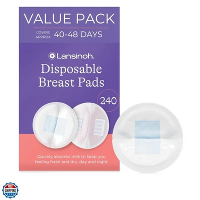 Almohadillas de lactancia desechables Stay Dry, almohadillas para senos suaves y súper absorbentes, senos... Foto 1 de 4