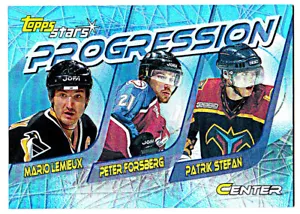 2000-01 TOPPS STARS PROGRESSION #P1 MARIO LEMIEUX & PETER FORSBERG & PAT STEFAN - Picture 1 of 1