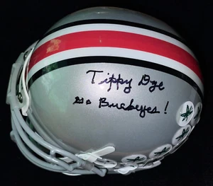 Tippy Dye "OSU QB Beat Michigan 3 Straight" Signed Ohio State Mini Helmet PSA - Picture 1 of 3