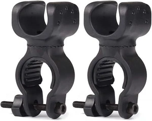 2pc 360° Swivel Bicycle Bike Rotation Holder Clip Clamp Mount for LED Flashlight - Picture 1 of 7