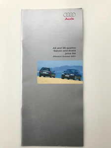 Audi A6 & S6 Saloon & Avant Quattro Price list 10 /2001 - Bild 1 von 2
