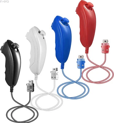 1 2 or 4 pack of Blue Nintendo Nunchucks for Nintendo Wii or Wii U Remote - Image 1 of 4