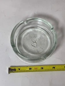 Vintage Playboy Club Clear Glass 4 Inch Ashtray Bunny  from the 1970s - Picture 1 of 4