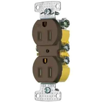 HUBBELL RR15STR Tamper Resistant Receptacles - Pack of 10 - NEW - Image 1 of 2