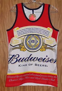 MEN'S BUDWEISER LOGO TANK TOP SLEEVELESS BEER T-SHIRT - SIZE XL - Picture 1 of 3