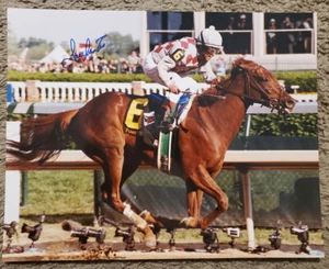 Funny Cide 2003 Kentucky Derby Photo 11" x 14"  Signed Jose Santos - Picture 1 of 1