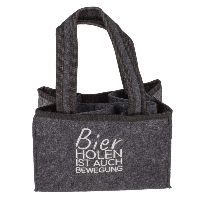 2er Set Filz Flaschentaschen - Für 6 Flaschen, 24x18x16cm - Wiederverwendbar Für Party, Picknick & Reisen