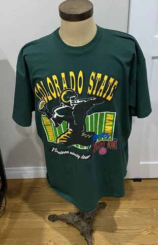 Vintage NCAA Colorado State Rams 1994 Holiday Bowl Graphic T-Shirt Mens 2XL Cover