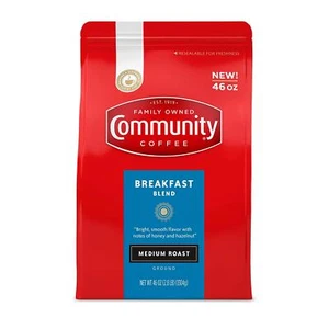 Community Kaffee Frühstück Mischung Medium Röstung gemahlen 46 Unzen Beutel - Bild 1 von 8