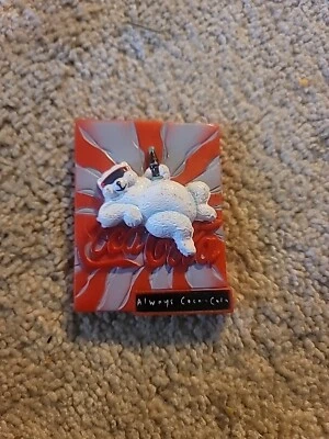 1997 Coca-Cola Magnet 3D Plastic Polar Bear with Sunglasses Always Coca-Cola - Image 1 of 4